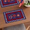 Patriotic Placemats Set of 4 - Red White and Blue Stars Table Mats for 4th of July, Memorial Day & Independence Day Decorations - 12x18 Inch Washable American Flag Themed Decor